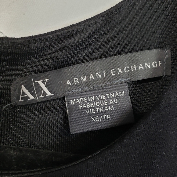 Armani Exchange Racer back Black Mini Dress Size Extra Small - Picture 4 of 8